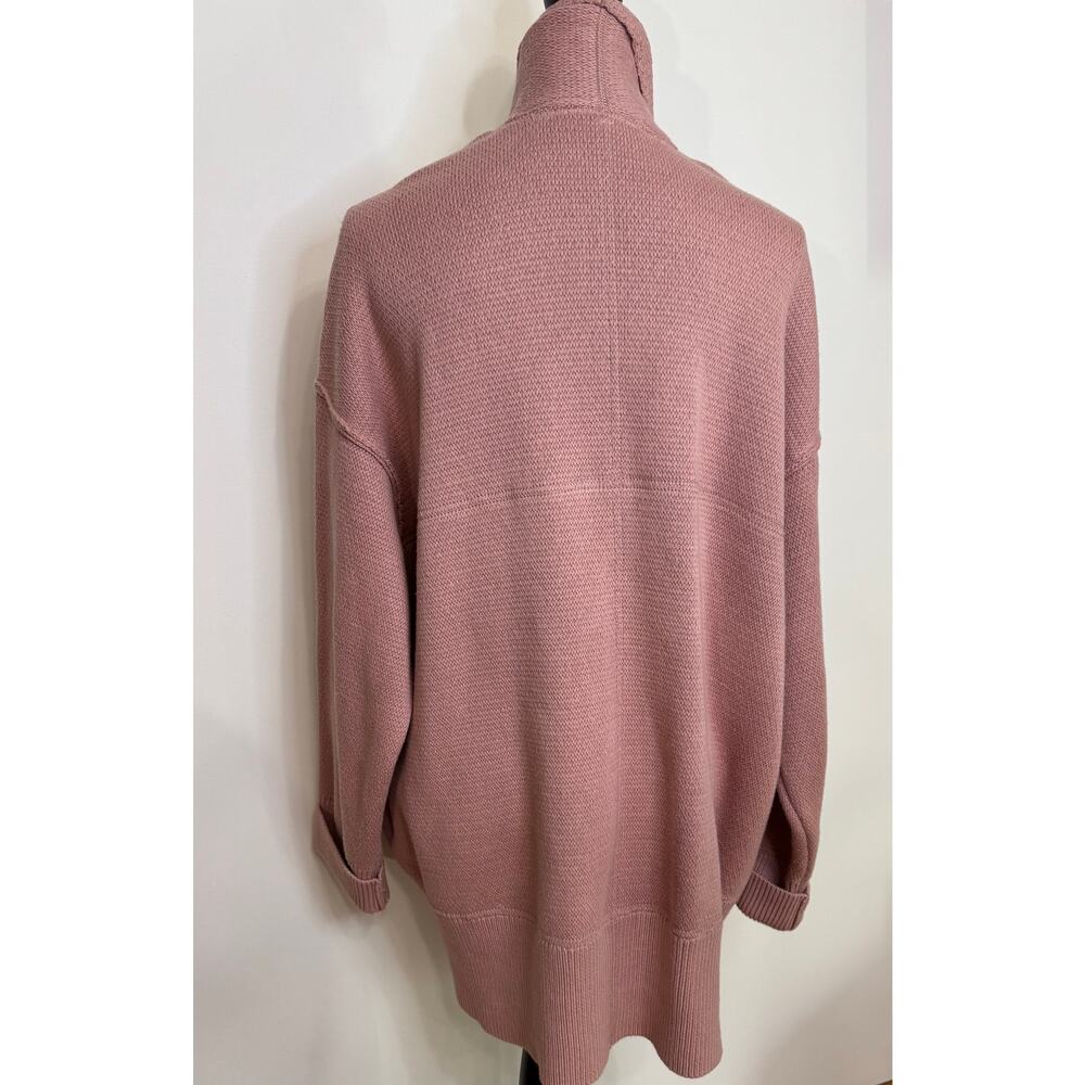 Free People $168 Chamomile Cardi M Oversized Rose Sugar Chunky Knit Cardigan - Picture 7 of 11